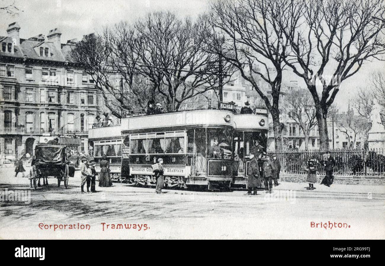 Brighton, East Sussex - Corporation Tramways. Foto Stock