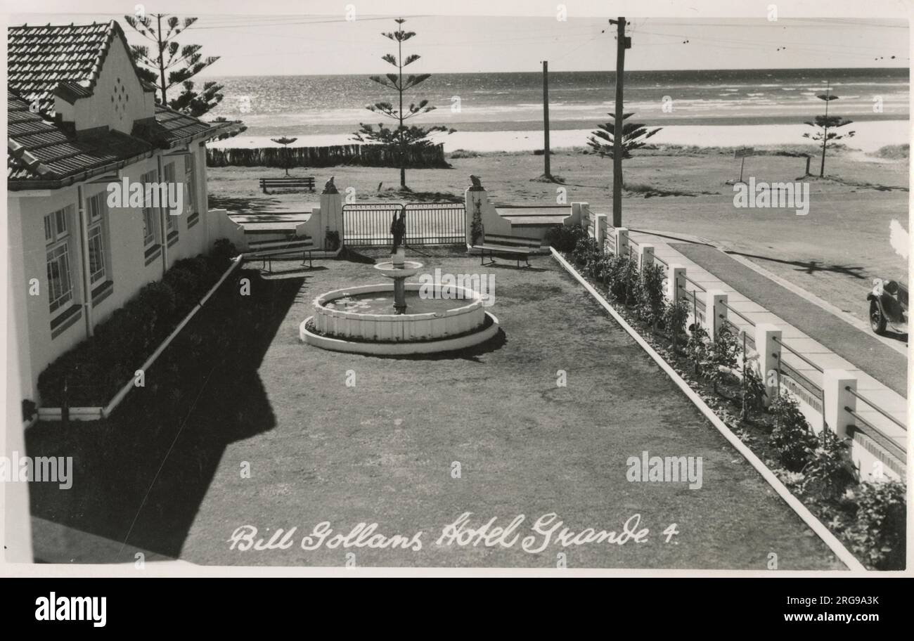 Bill Gollan's Hotel grande, Marine Parade, New South Wales, Australia. Bill Gollan era un politico e proprietario di un hotel (aveva anche un hotel nell'entroterra a Lismore). Foto Stock