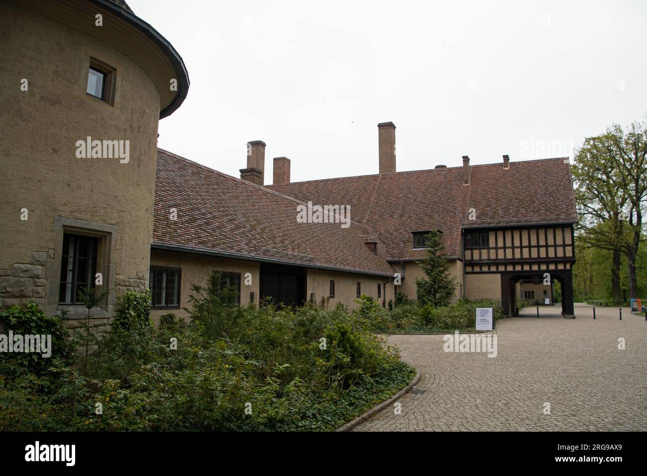 Paesaggio del castello di Ceclienhof a Potsdam, Brandeburgo, Germania Foto Stock