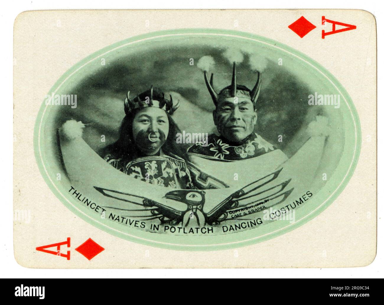 Thlincet nativi americani in costumi Potlatch Dancing Foto Stock