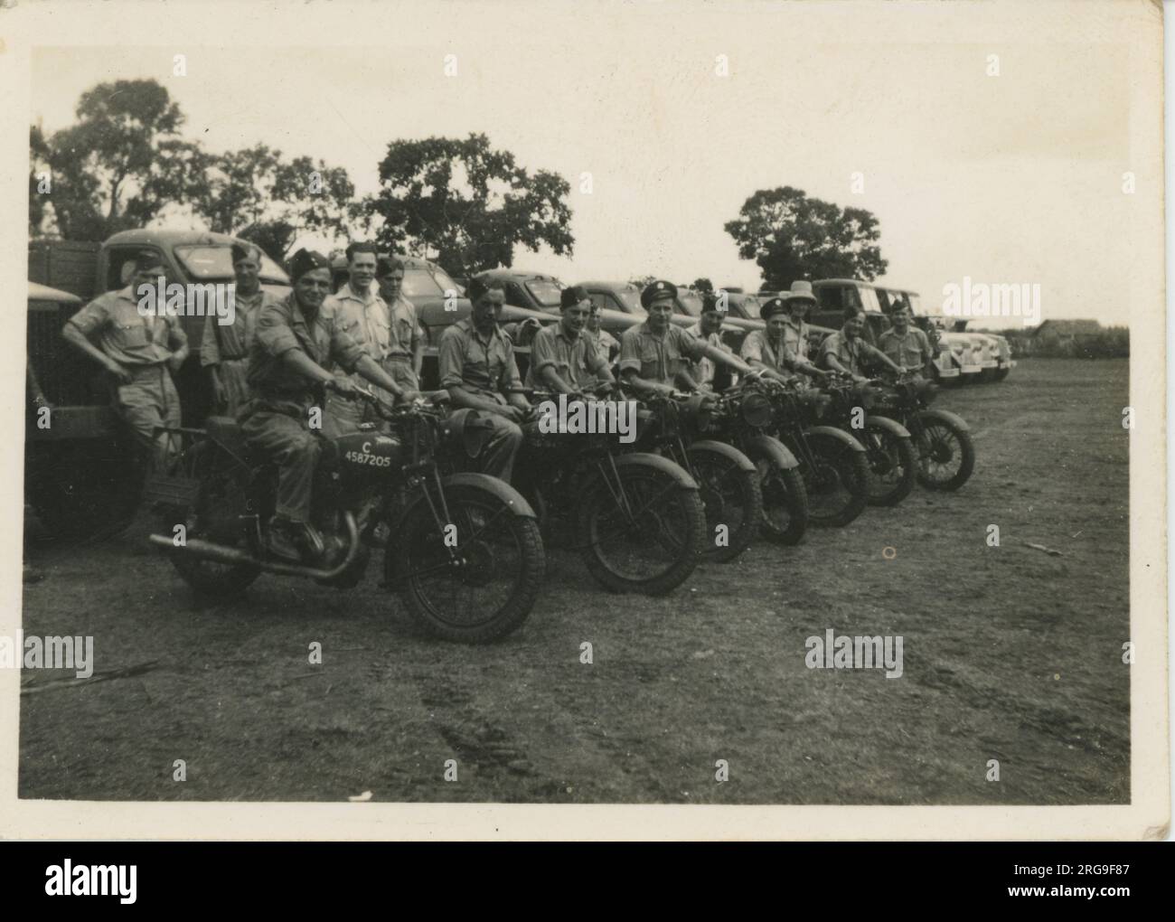 British Army Motorbikes, Gran Bretagna. Foto Stock