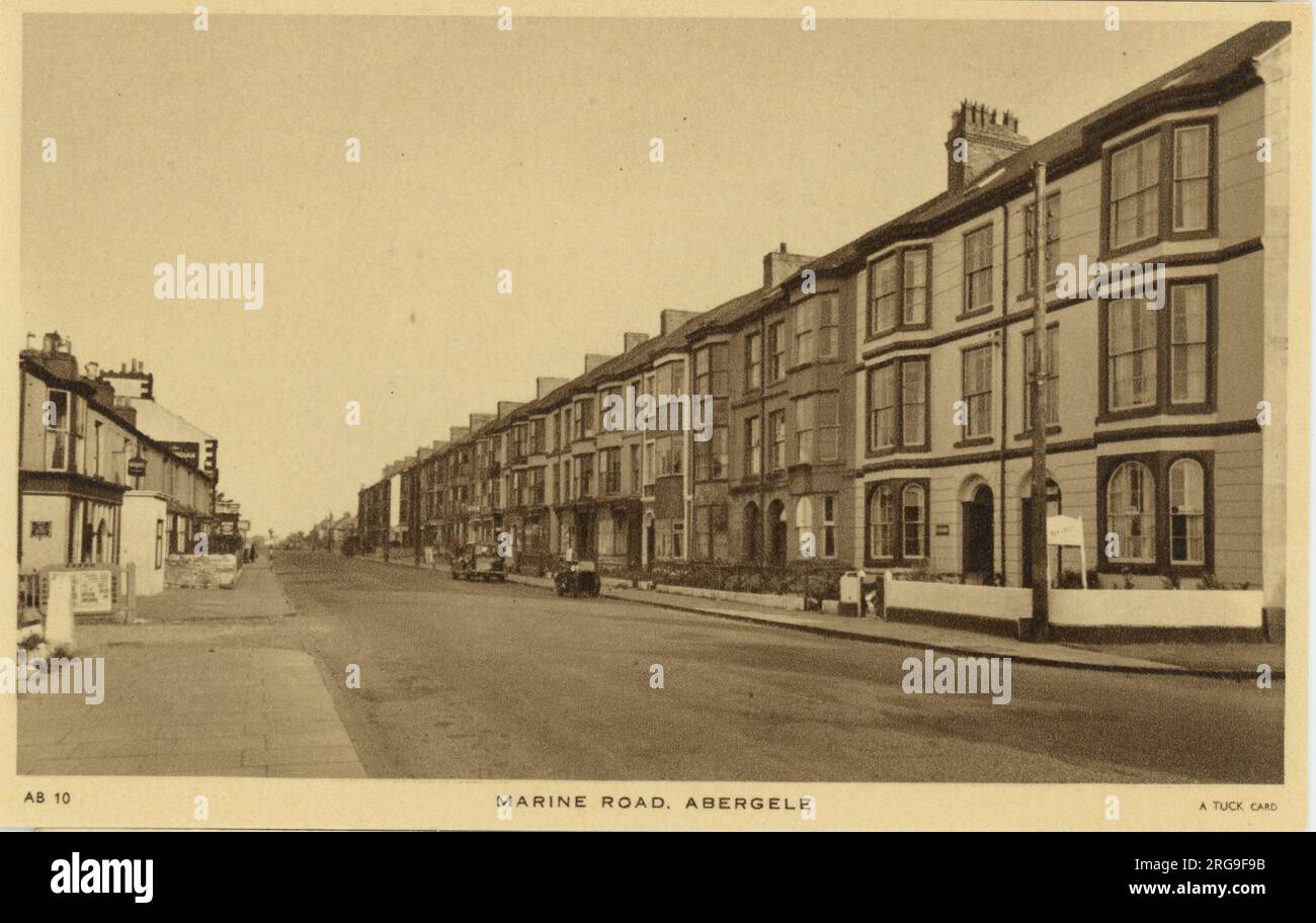 Marine Road, Abergele, Conwy, Rhyl, Gwynedd, Inghilterra. Foto Stock