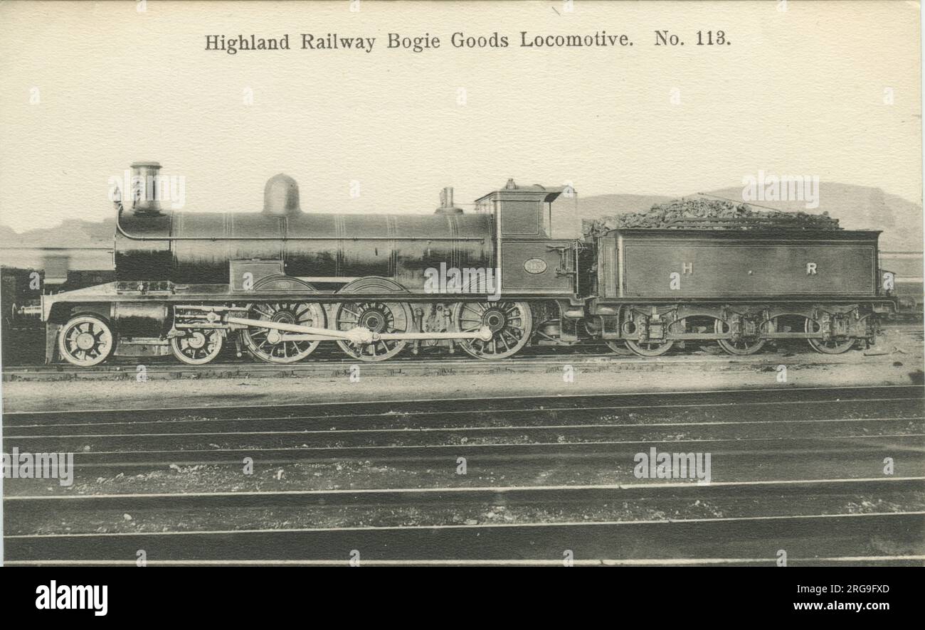 Highland Railway Engine No HR 113, Scozia. Foto Stock