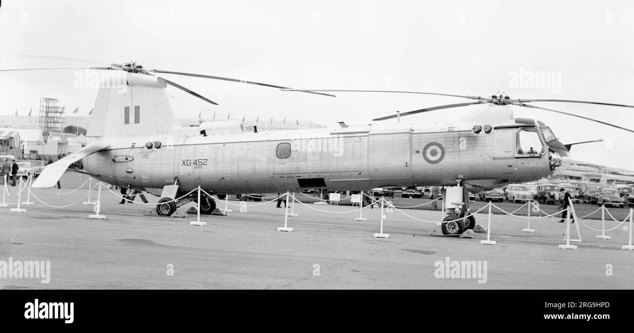 Royal Air Force Westland (Bristol) Type 192 Belvedere HC.1 XG452 (msn 13347), al Farnborough SBAC show 1960. (SBAC - Società di costruttori aerei britannici) Foto Stock