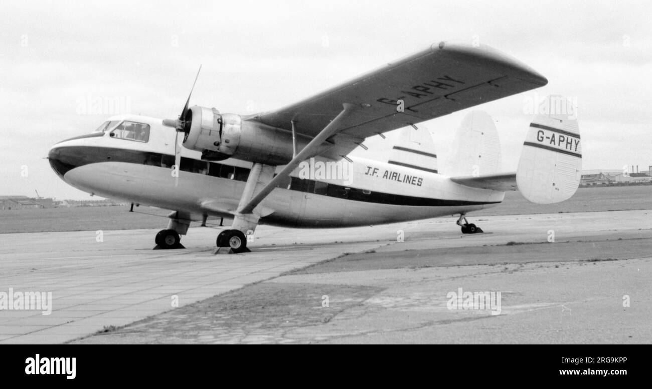 Scottish Aviation Twin Pioneer Series 1 G-APHY (msn 508), di J.F. Linee aeree all'aeroporto di Portsmouth. Foto Stock