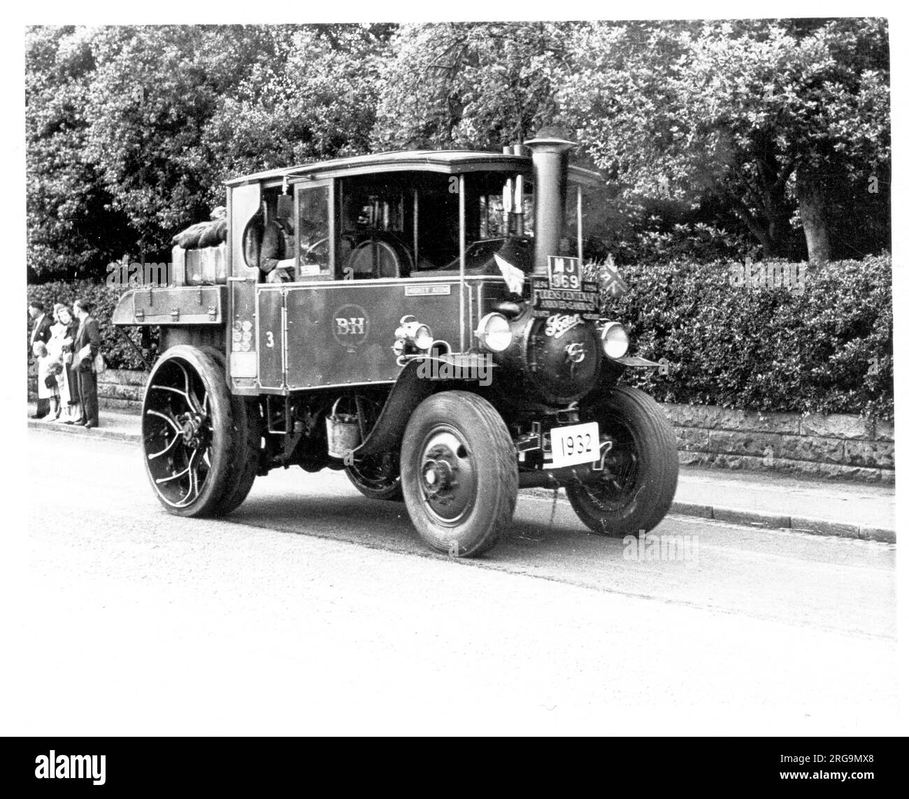 Trattore Foden, rign. MJ 369, numero: 14078, 'Mighty Atom'. Costruito nel 1932 da Edwin Foden, Sons and Co di Elworth Works, Sandbach, alimentato da un motore a vapore composto da 4 NHP. Foto Stock