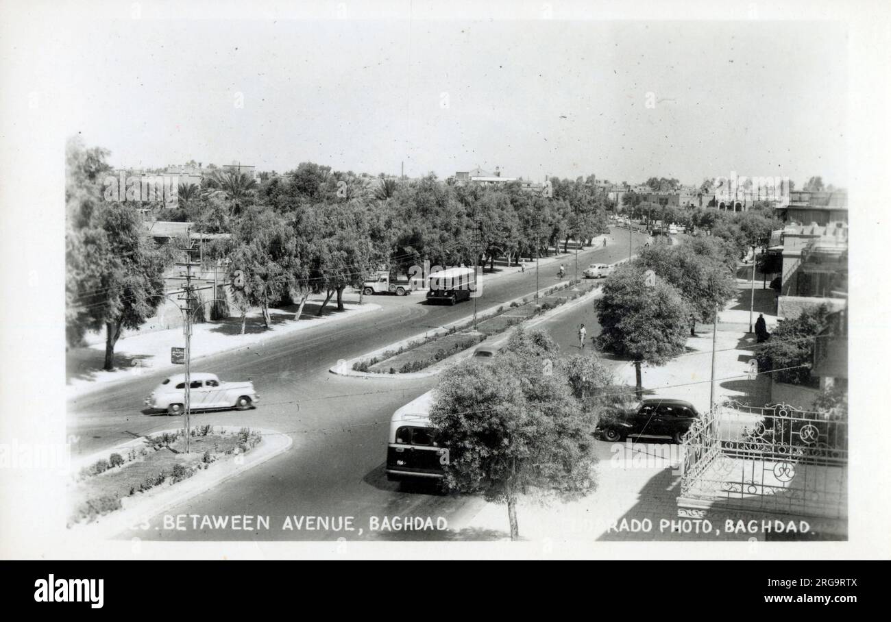 Betaween (Battaween) Avenue, Baghdad, Iraq. Foto Stock