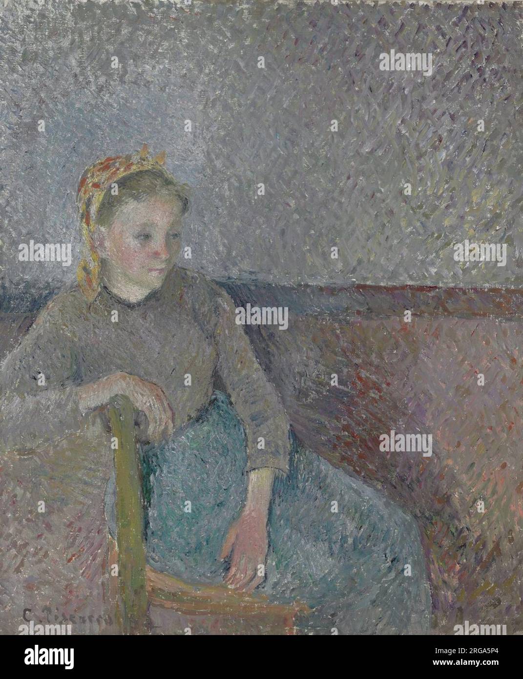 Sitzende Bäuerin 1882 di Camille Pissarro Foto Stock