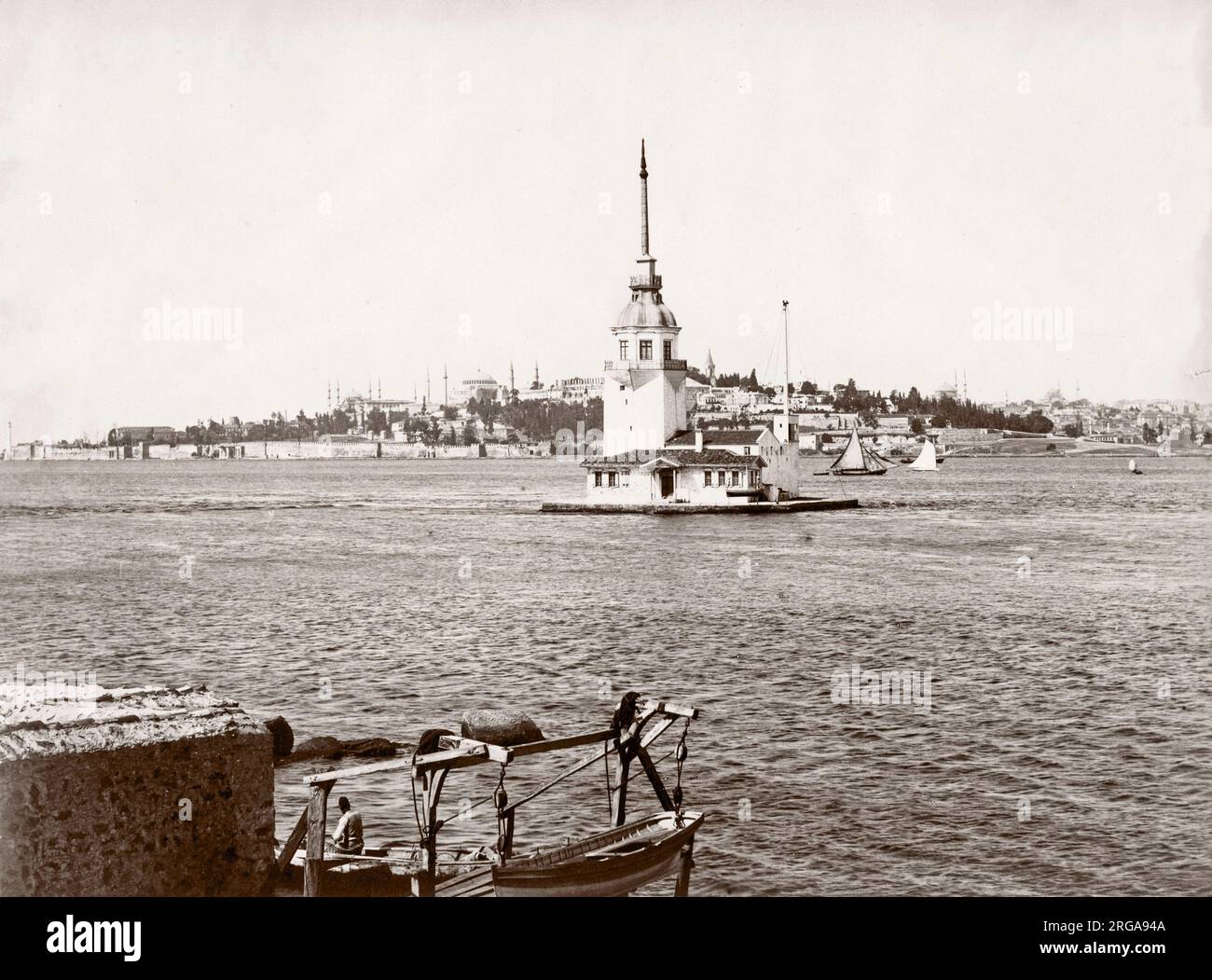 Tour de Leandre, Istanbul, Turchia - Leander Tower, Bosforo c.1890 Foto Stock