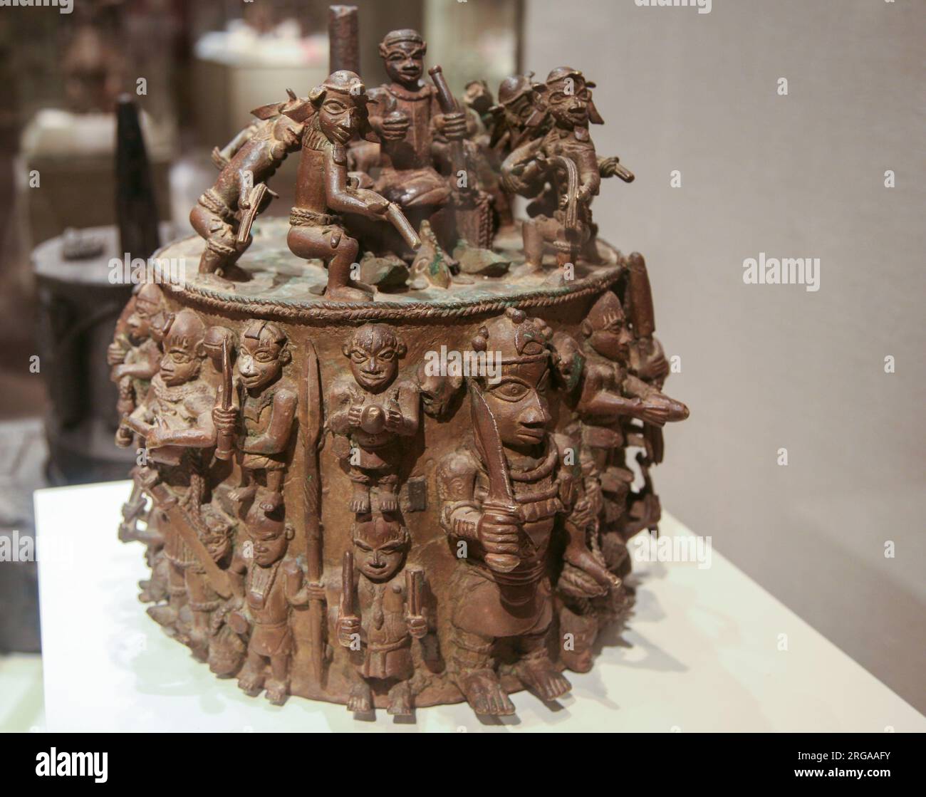 Arte africana, Metropolitan Museum of Art, altare alla mano di Ezomo Ehenua (Ikegobo) Nigeria, Corte del Benin, XVIII secolo, Ottone, New York, USA Foto Stock