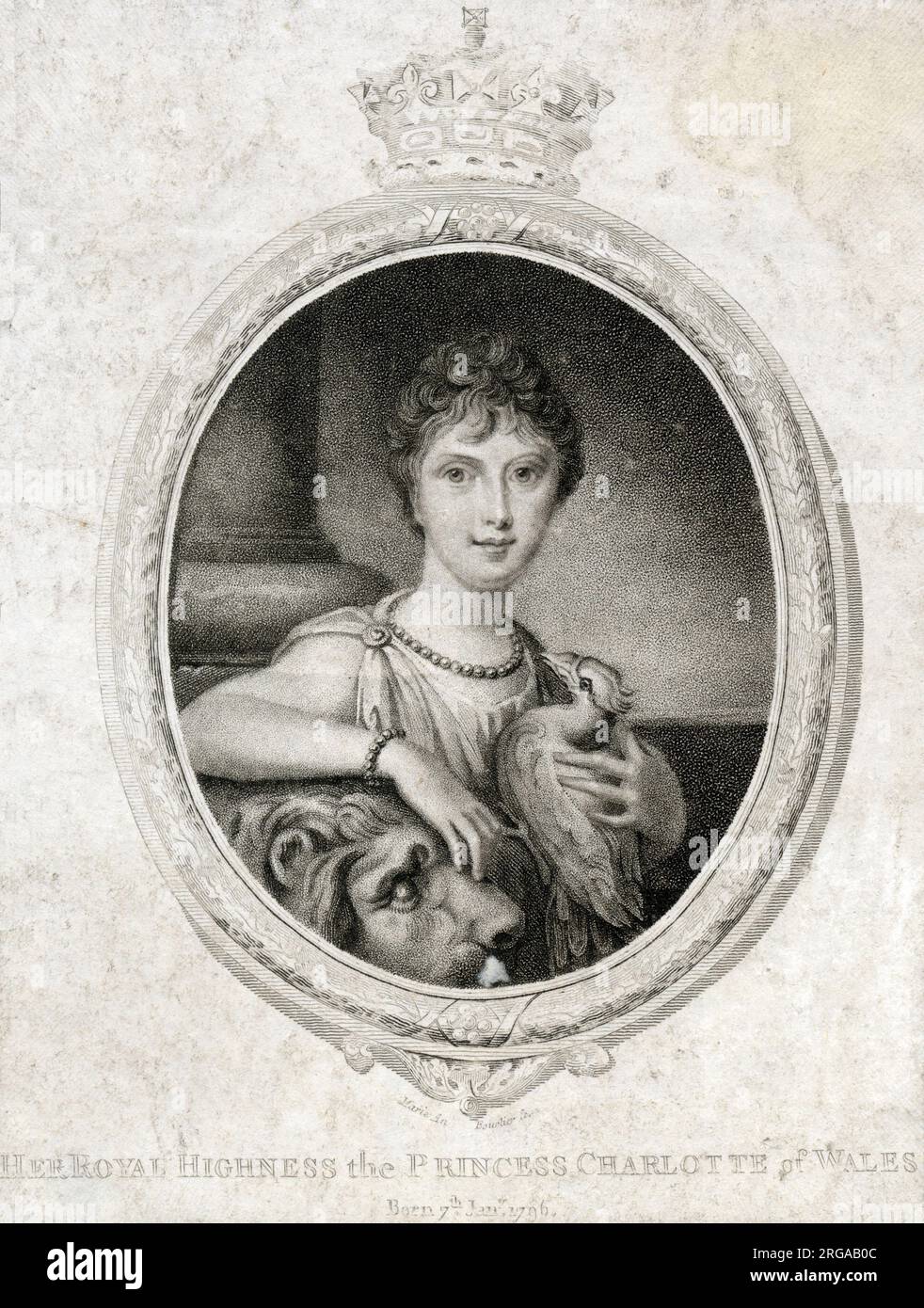Principessa Charlotte Augusta del Galles 1796-1817 Foto Stock