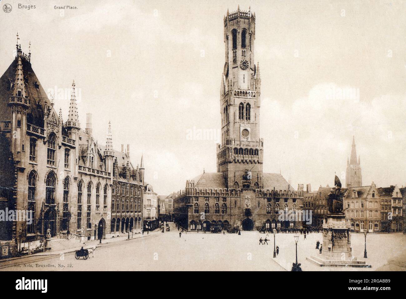 La Grand Place, Bruges, Belgio Foto Stock