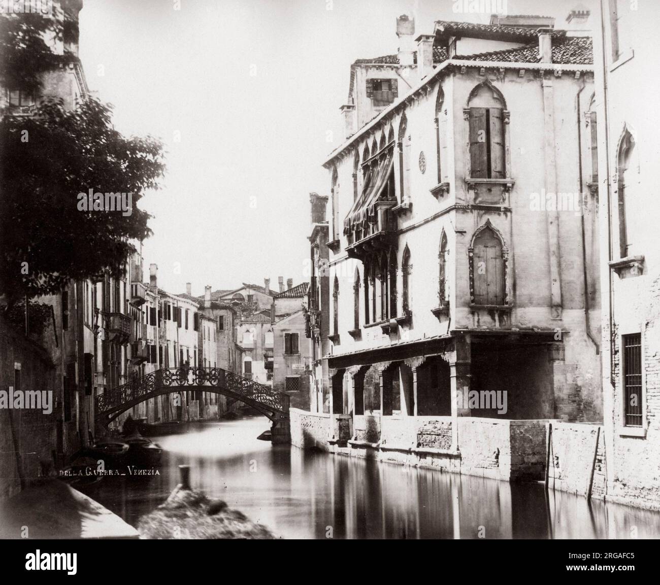Canal View, Venezia, Italia, anni '1880 Foto Stock
