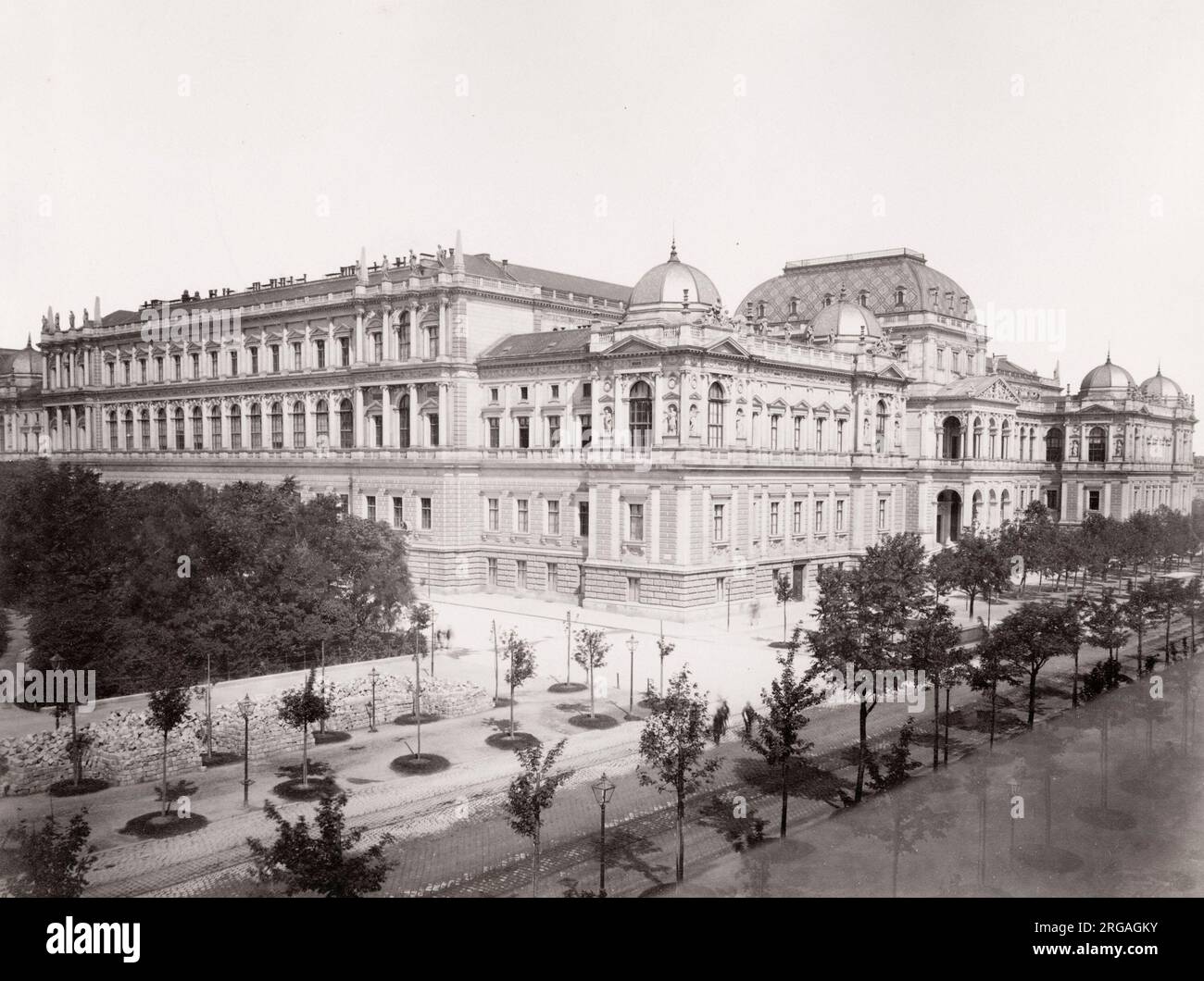 Fotografia d'epoca del XIX secolo: Università, Vienna, Austria Foto Stock