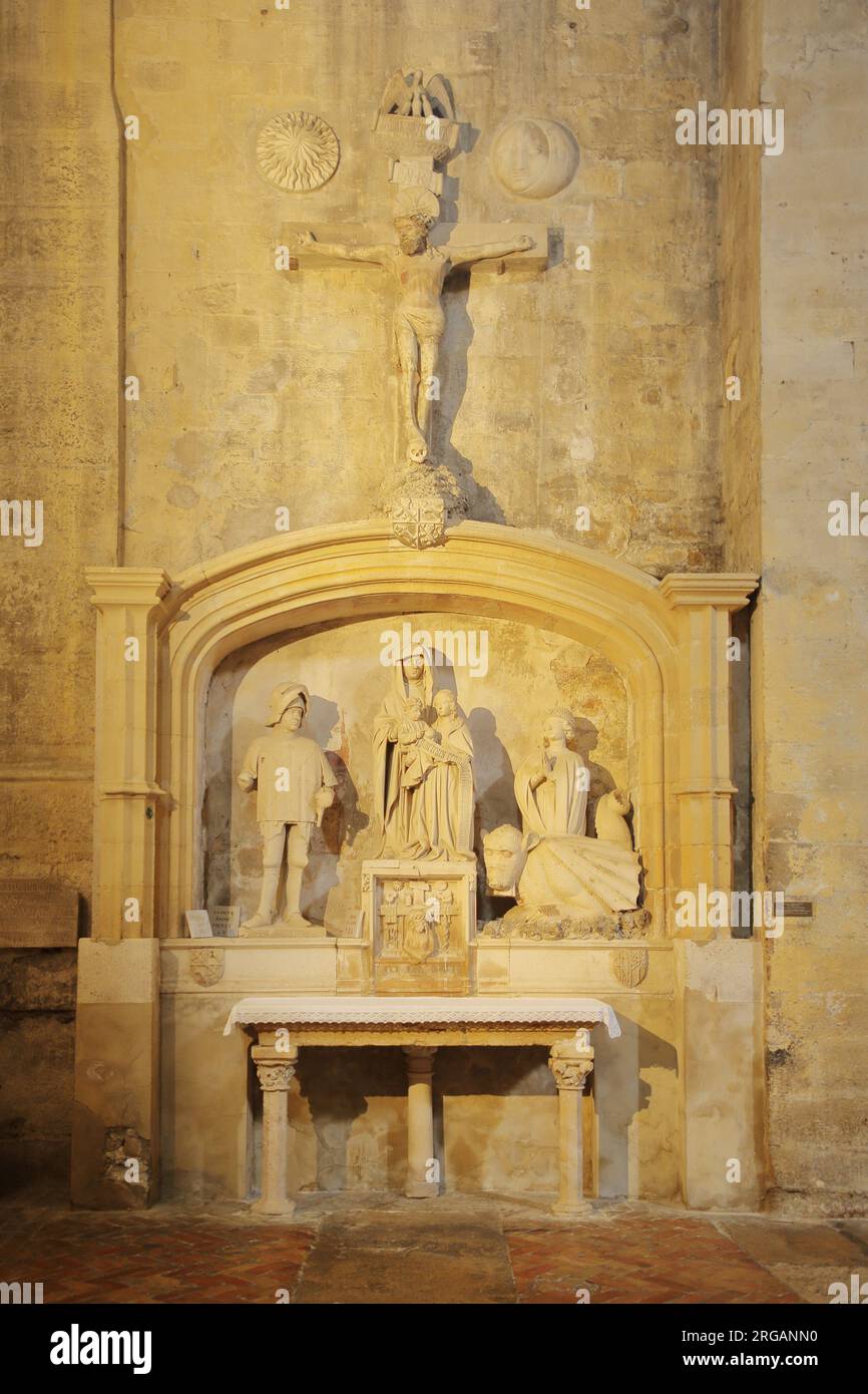 Altare di Aygosi nella cattedrale di St-Sauveur, Aix-en-Provence, Bouches-du-Rhone, Provenza, Francia, Foto Stock