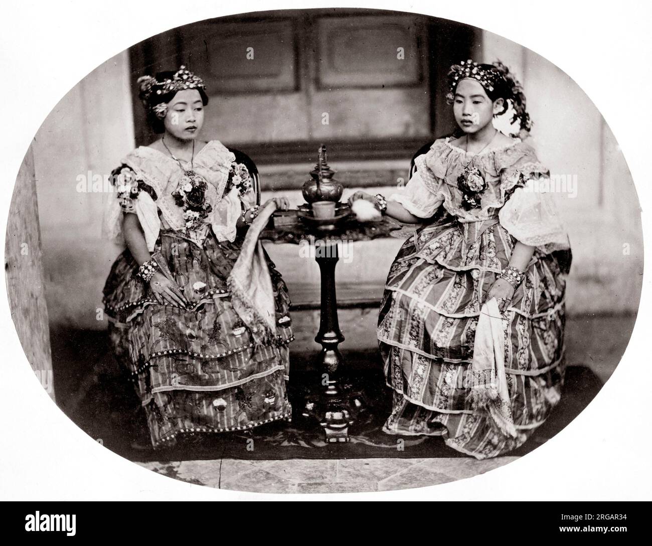 1860s a sud est asiatico - Siam Thailandia, mogli del re Mongkut Foto Stock