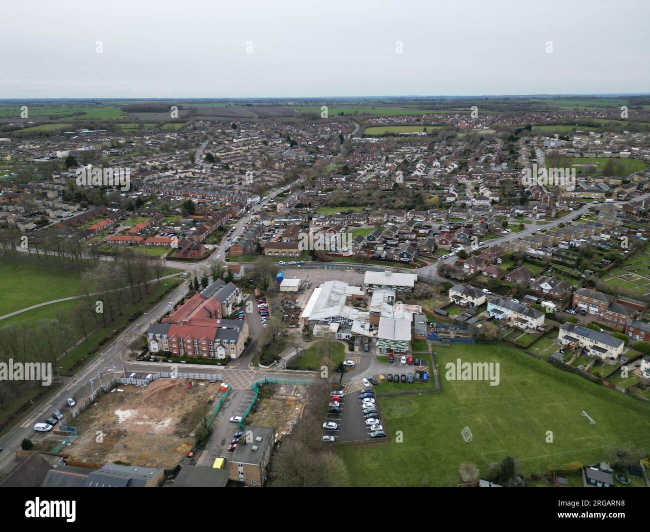 Haverhill Suffolk UK drone,antenna, Foto Stock
