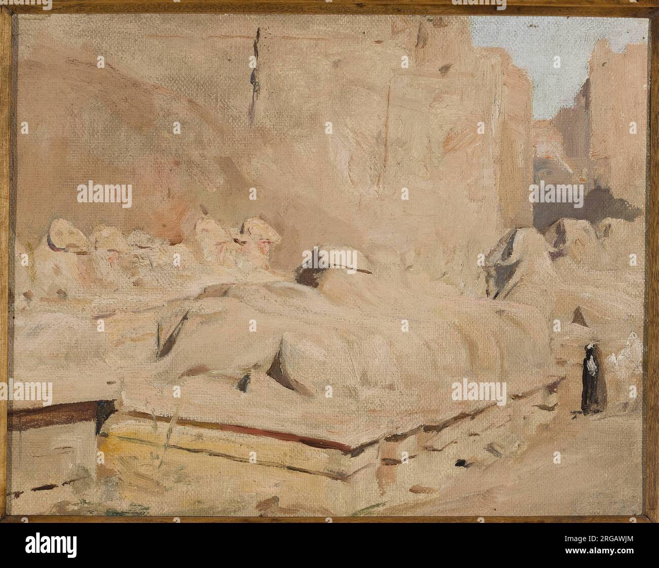 Sphinx Alley, tempio di Amon-Re. Dal viaggio in Egitto 1903 di Jan Ciągliński Foto Stock