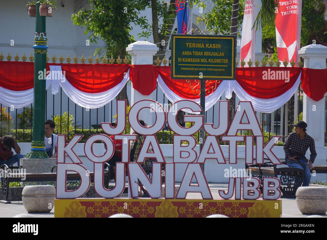 Il Batik Monument a Malioboro Foto Stock