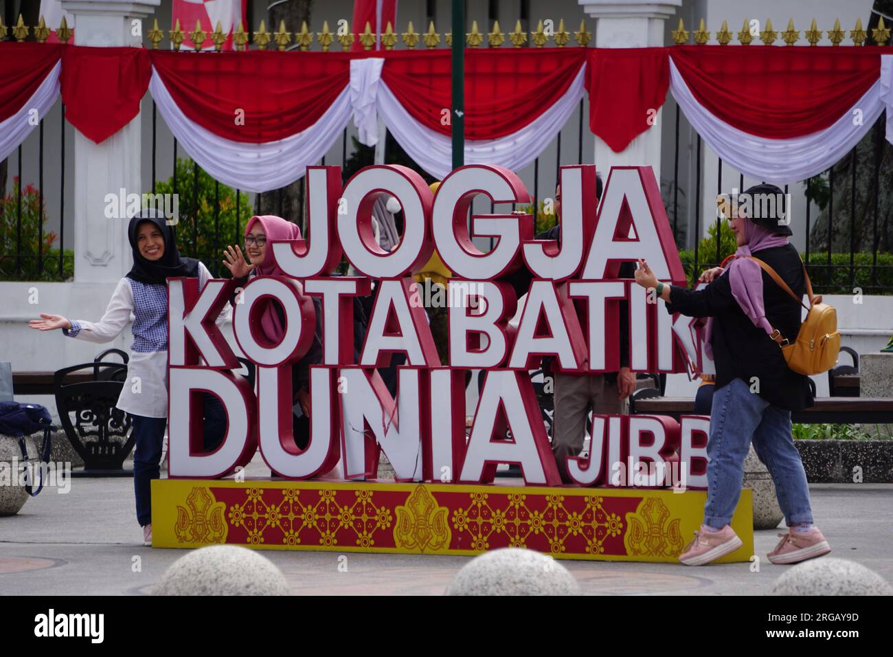 Il Batik Monument a Malioboro Foto Stock