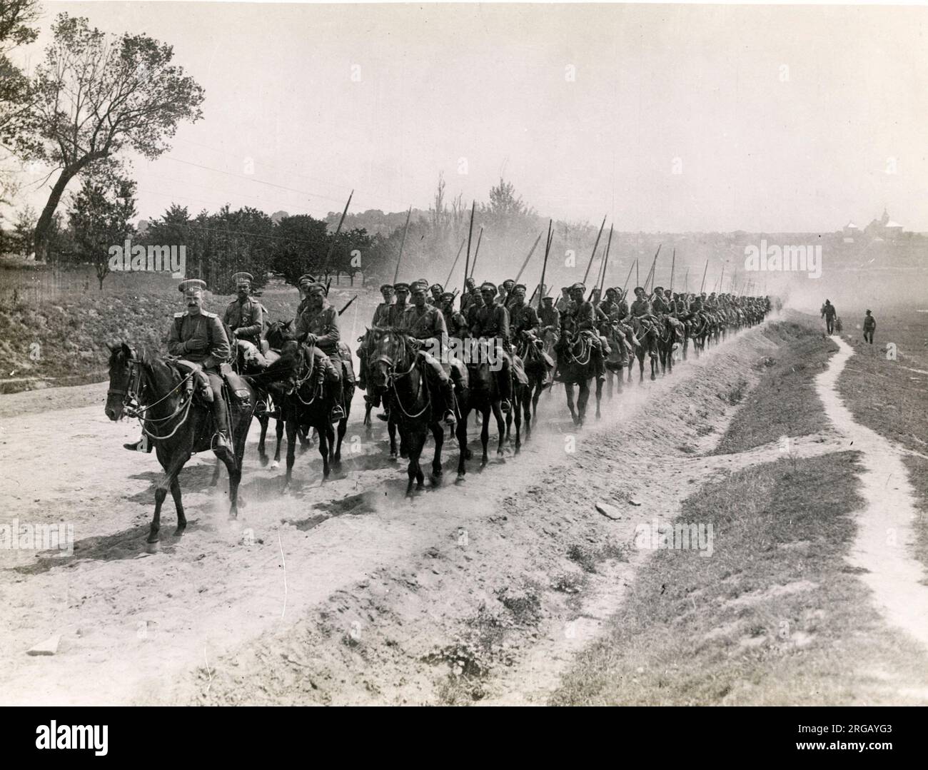 Cavalleria russa durante la Prima Guerra Mondiale Foto Stock