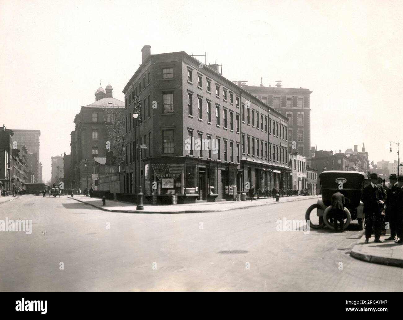 Nei primi anni del XX secolo vintage premere fotografia - 212 West St, New York, casa francese del presidente George Clemenceau durante gli anni sessanta Foto Stock