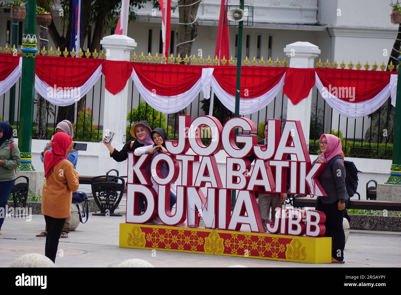 Il Batik Monument a Malioboro Foto Stock