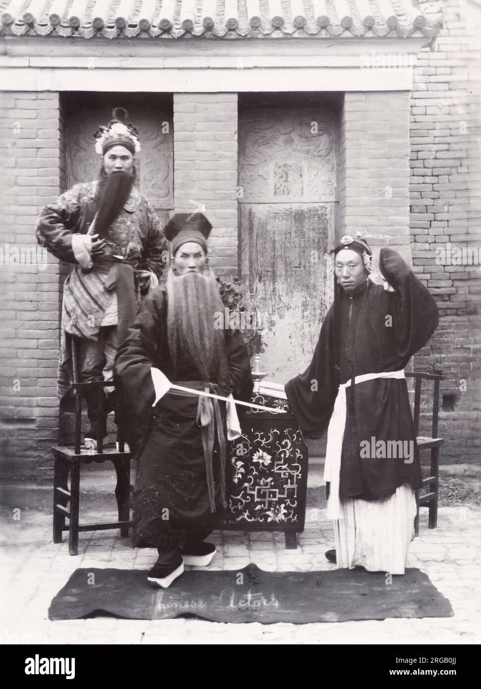 Attori cinesi, interpreti, Cina, c.1900 Foto Stock