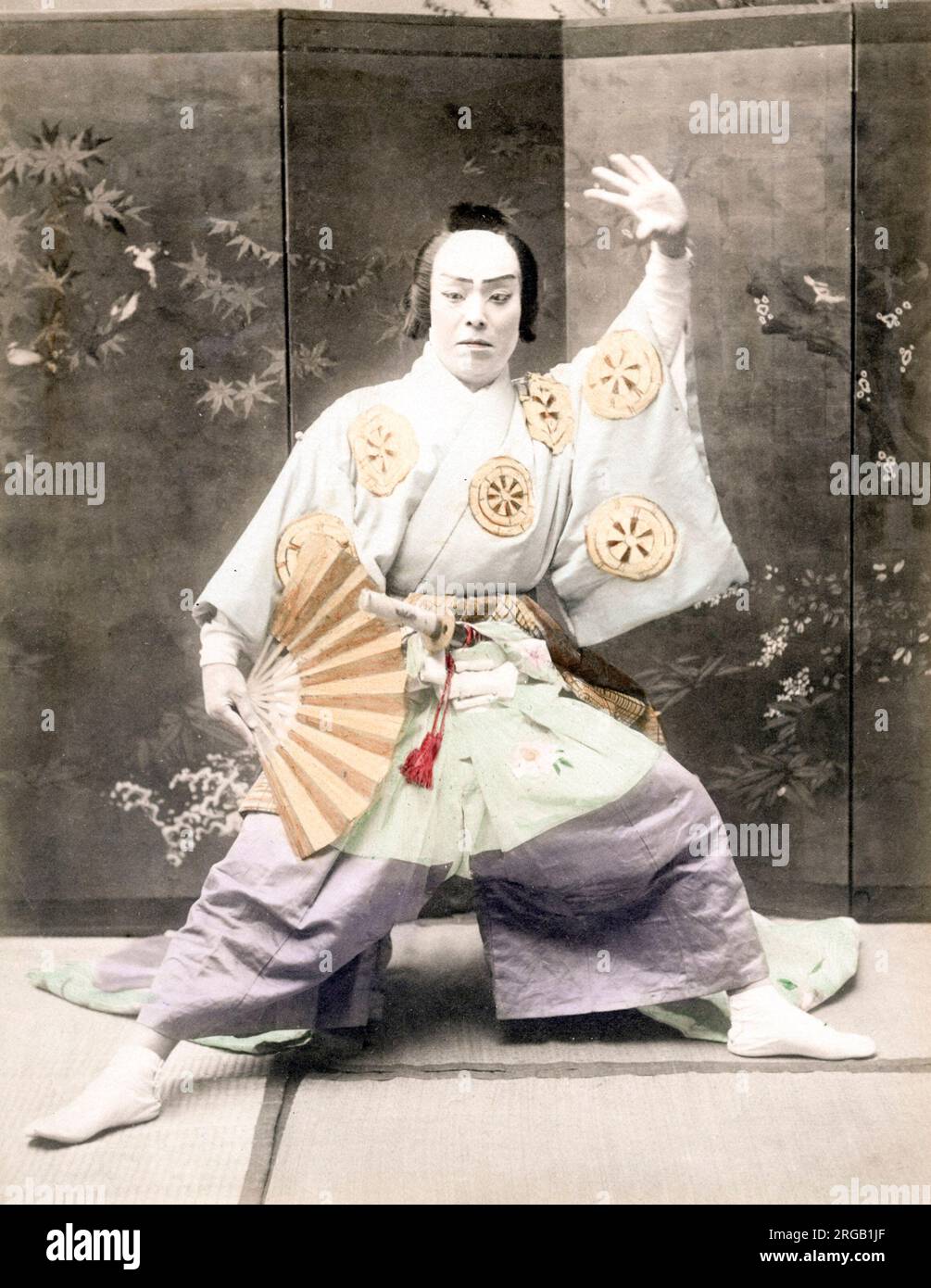 C. 1880 Giappone - attore in costume Foto Stock