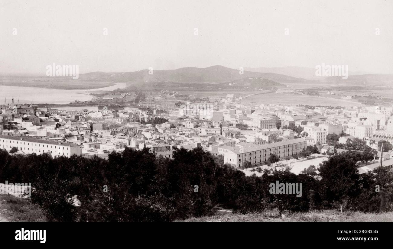 Fotografia d'epoca del XIX secolo: Annaba è una città portuale nel nord-est dell'Algeria, formamente conosciuta come Bone. Foto Stock