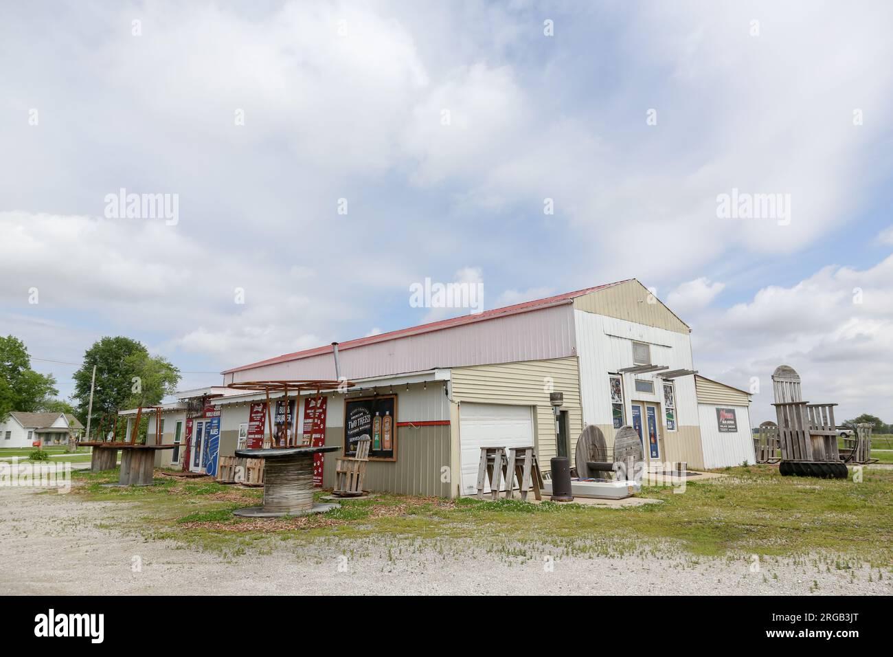 Hard Dog Cafe a Livingston, Illinois Foto Stock