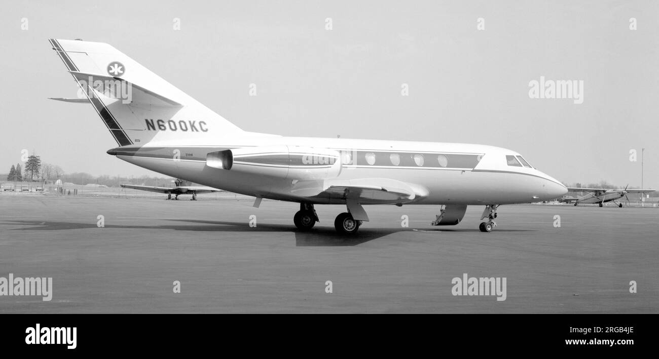 Dassault Falcon 20 N600KC (msn 58), della Kimberley-Clark Company, all'aeroporto di Friendship a Baltimora. Foto Stock