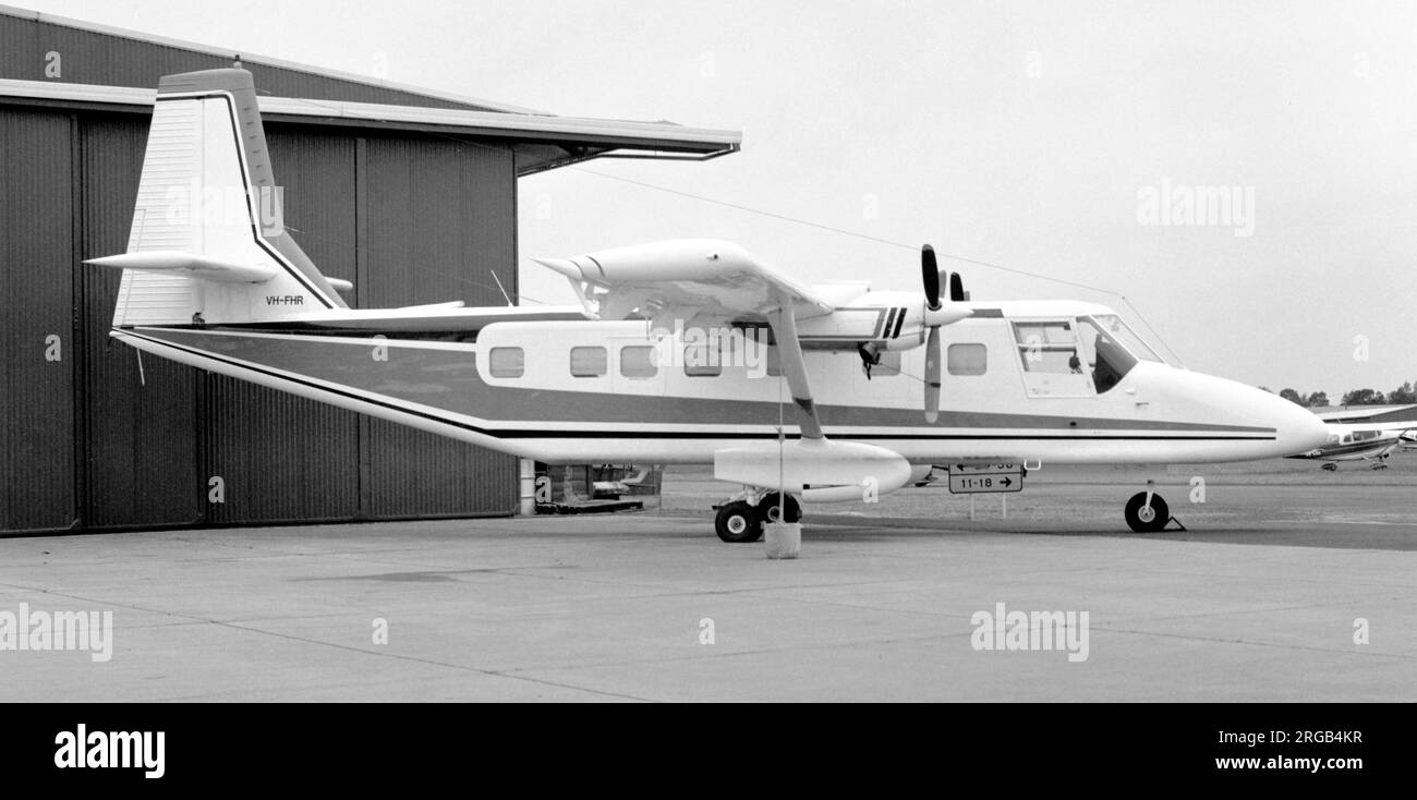 Government Aircraft Factories (GAF) N.24A Nomad VH-FHR (msn N24A-073), di Skywest Airlines, prima della consegna. Foto Stock