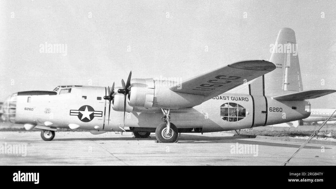 Guardia costiera degli Stati Uniti - consolidato PB4Y-2G Privateer 66260. (In seguito utilizzato come autocisterna con numero 123). Foto Stock