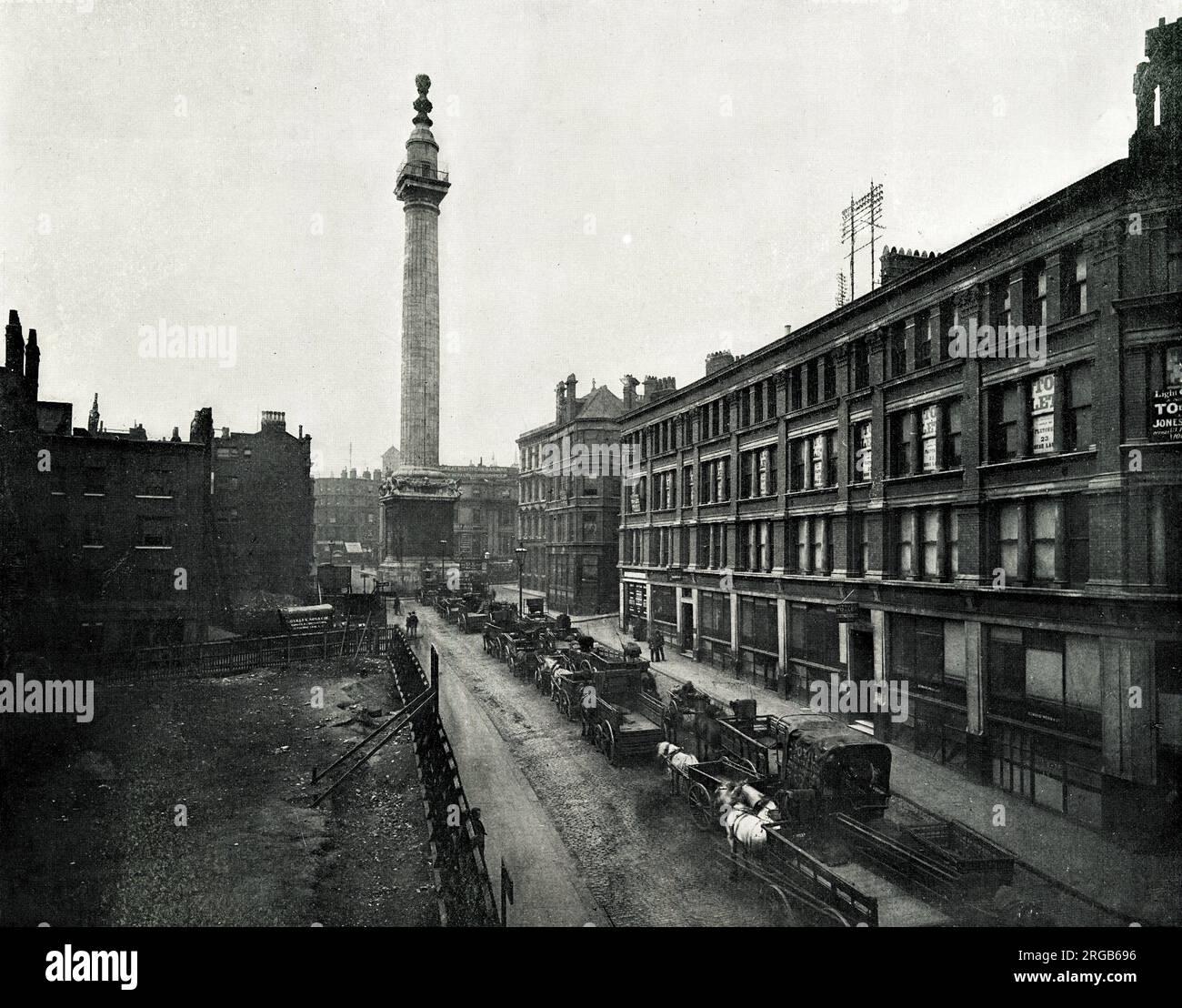 The Monument, Fish Street, Londra Foto Stock