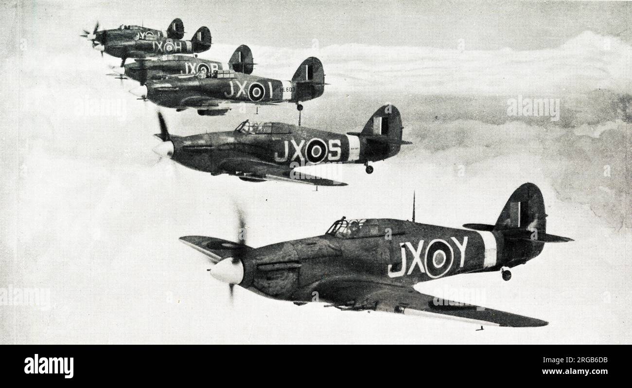 RAF Hawker Hurricane IIc monoposto Fighter Aircraft, WW2 Foto Stock