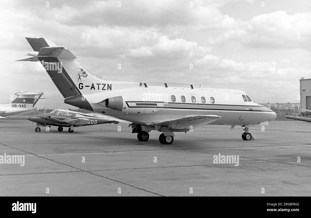 Hawker Siddeley HS-125-3A G-ATZN (msn 25116), della Rank Organisation. Foto Stock