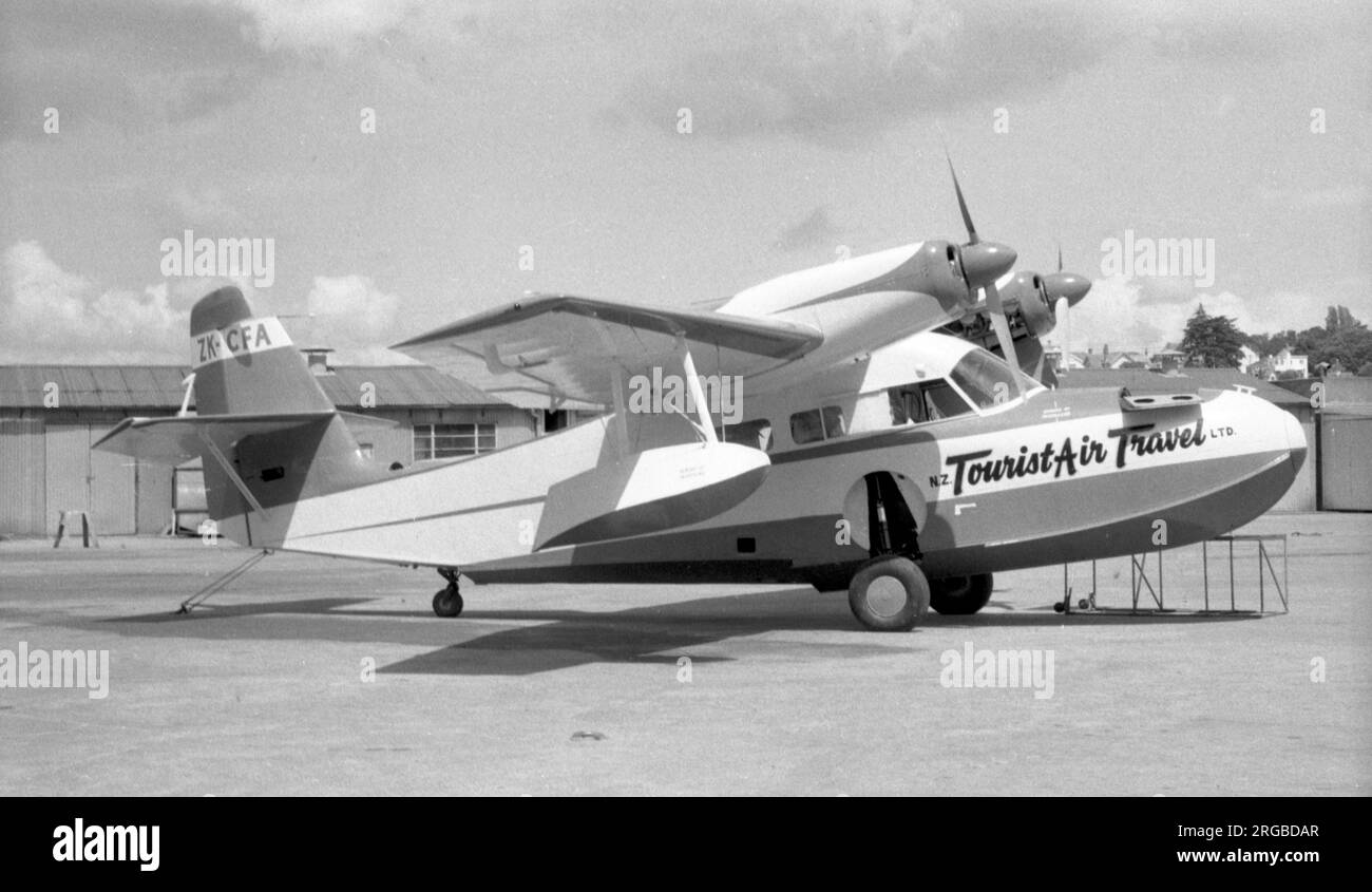 Grumman G-44A Widgeon ZK-CFA (msn 1439), di N.Z. Tourist Air Travel Ltd, a Mechanic's Bay, Nuova Zelanda. Foto Stock
