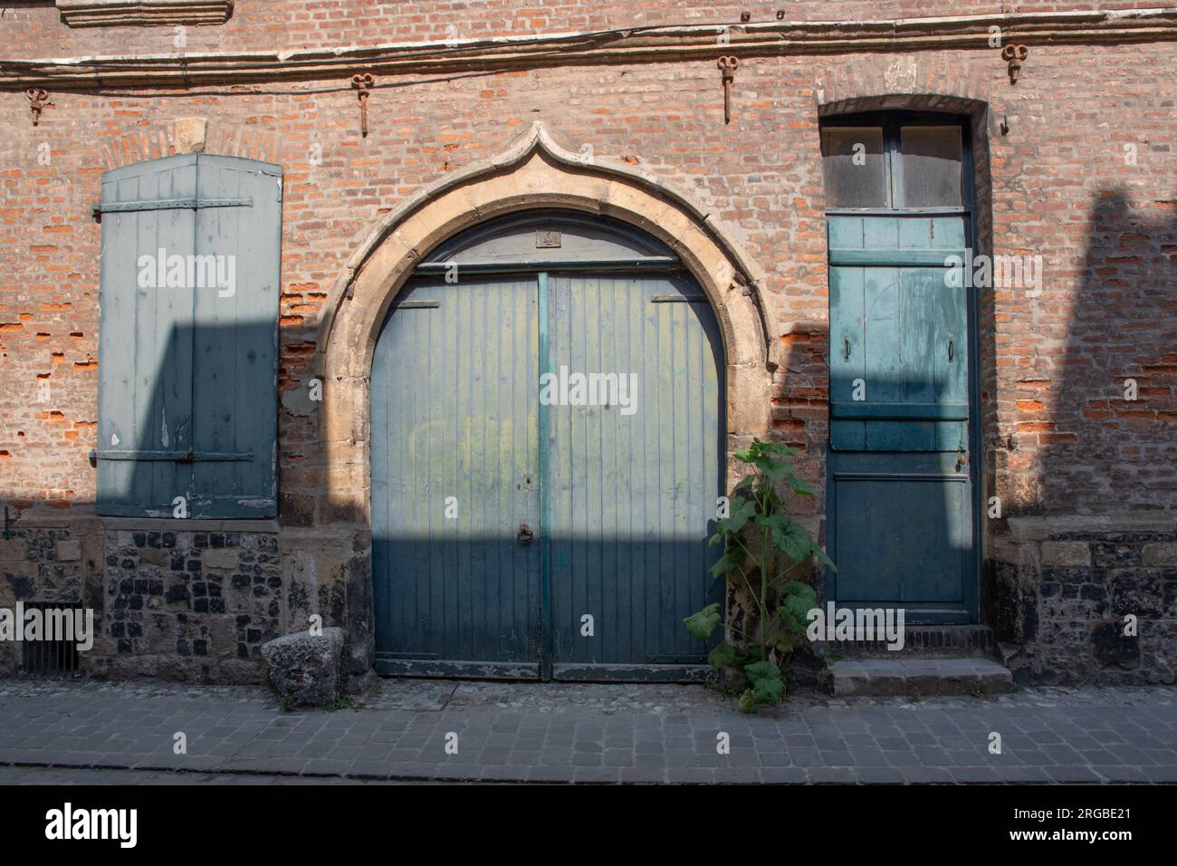 Vecchio edificio commerciale a Saint Valery sur somme Foto Stock