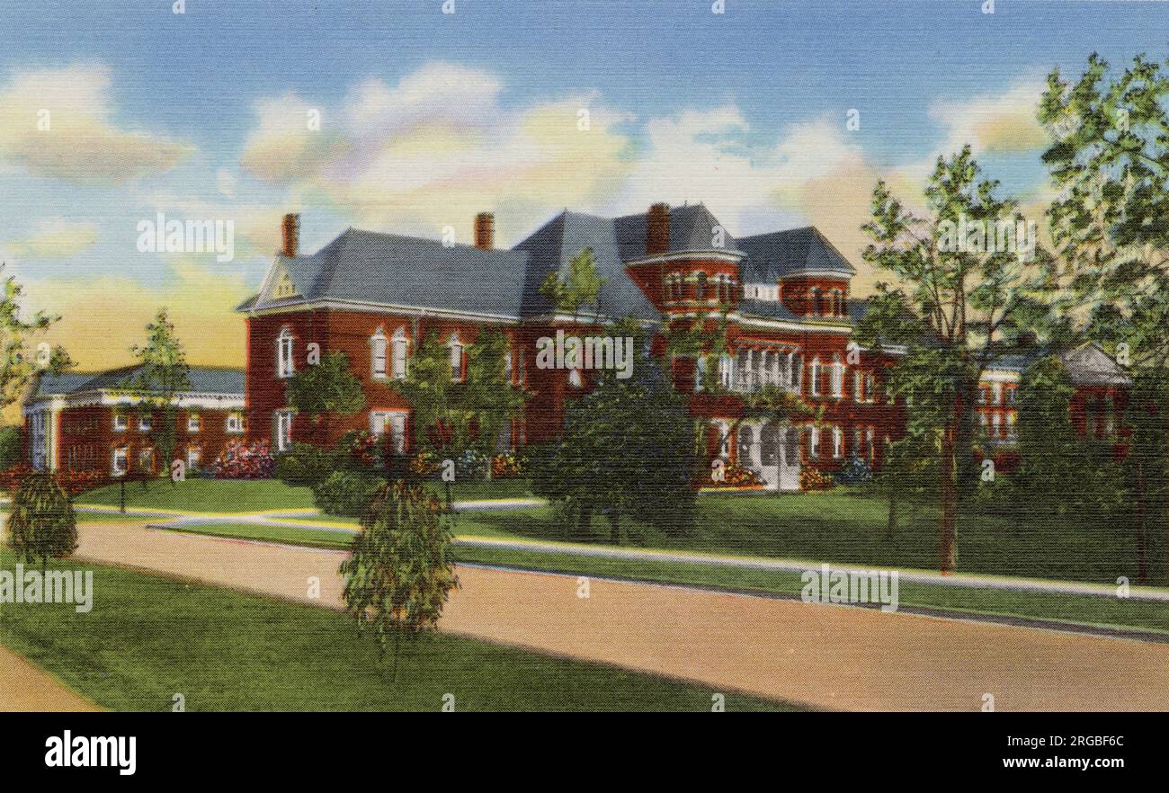 Campus Scene, Women's College of the University of North Carolina, Greensboro, North Carolina, USA Foto Stock
