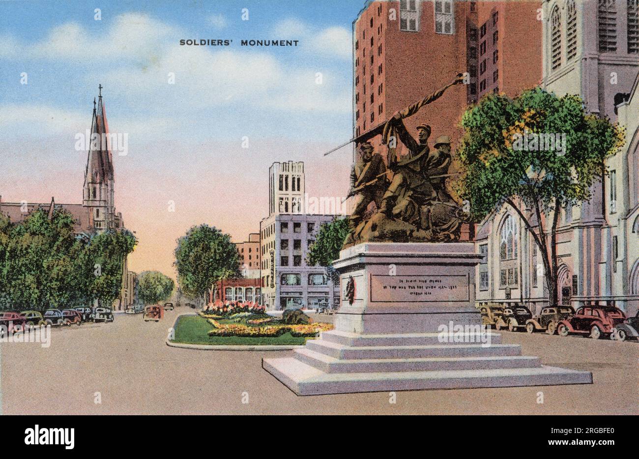 Soldiers' Monument, Milwaukee, Wisconsin, USA Foto Stock