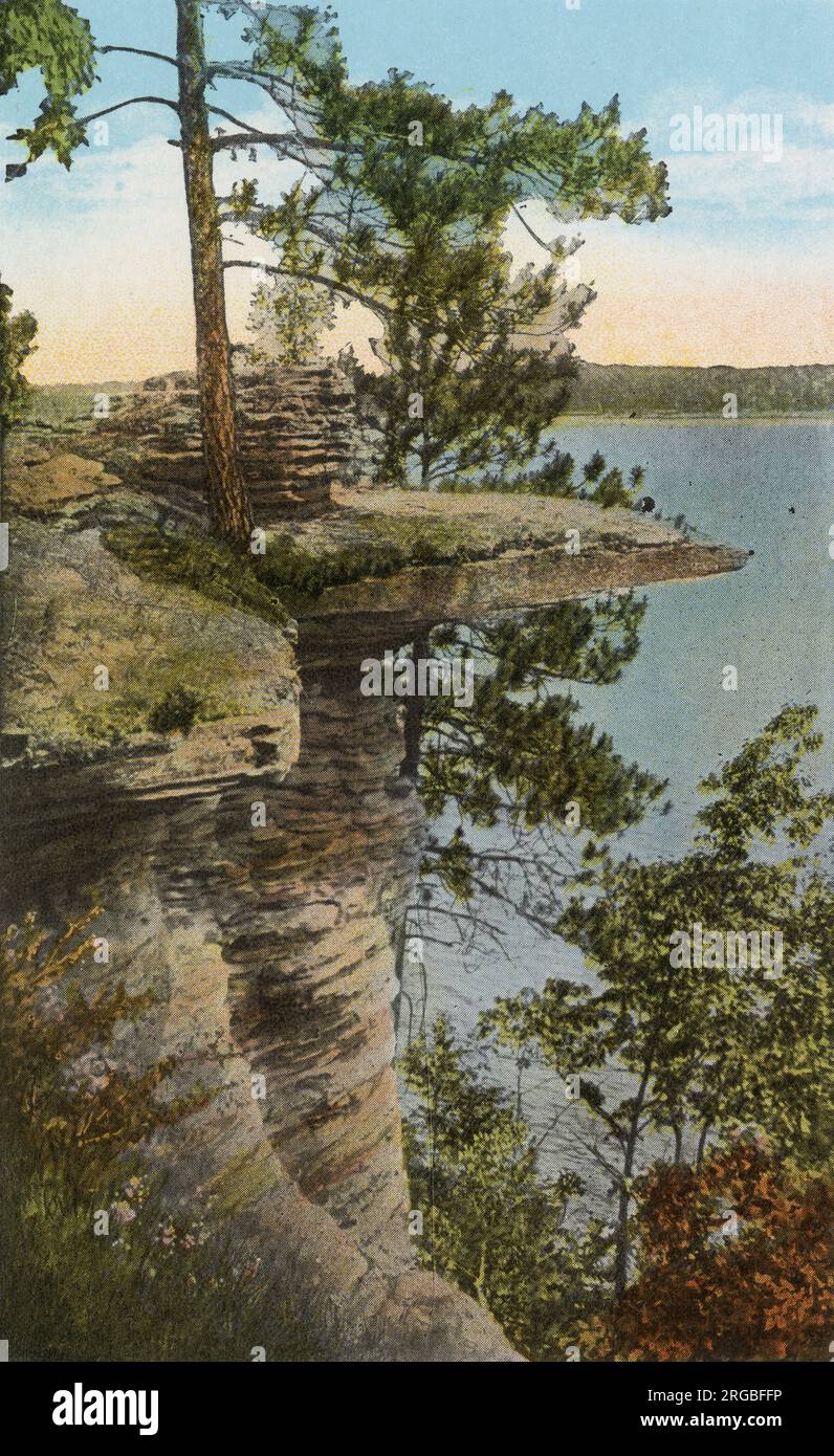 Visor Ledge, Wisconsin River, Wisconsin, USA Foto Stock