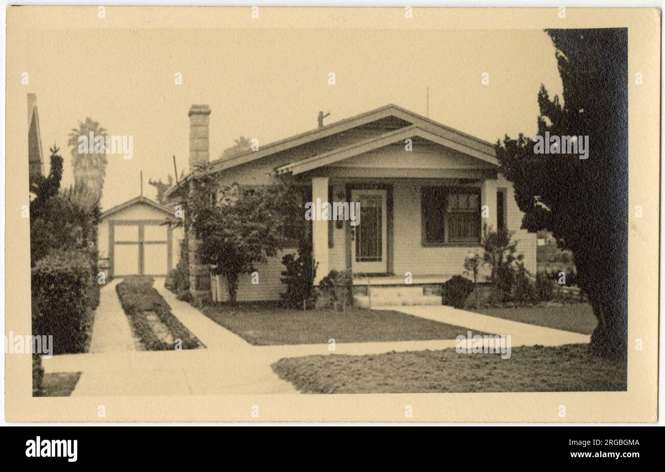 Bungalow, 4173 2nd Avenue, Los Angeles, California, USA - costruito nel 1924. Foto Stock