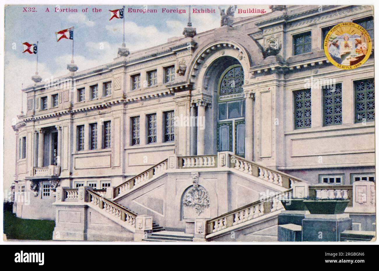 Parte dell'European Foreign Exhibit Building, Alaska Yukon Pacific Exposition, Seattle, Washington, USA Foto Stock
