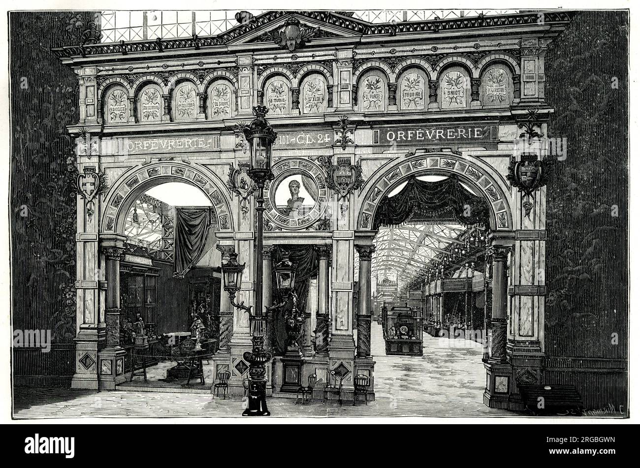 Ingresso alla Sezione Parlamenti, esposizione universale di Parigi, 1889 Foto Stock