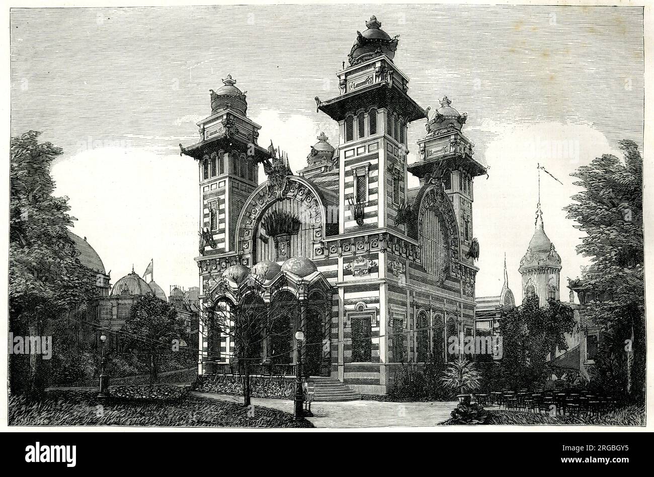 Padiglione della Bolivia, esposizione universale di Parigi, 1889 Foto Stock