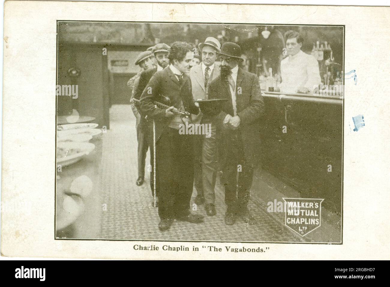Il Vagabonds è stato un film reeler del 2 realizzato per la Mutual Distribution Company nel 1916. Questa cartolina è stata una pubblicità per una mostra al Picturedrome Birmingham. Foto Stock