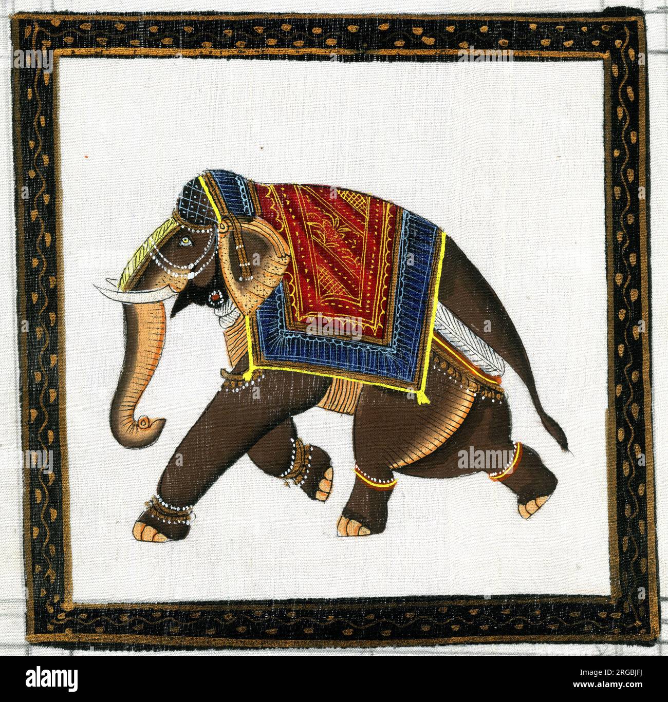 Decorato Ceremonial Indian Elephant Foto Stock