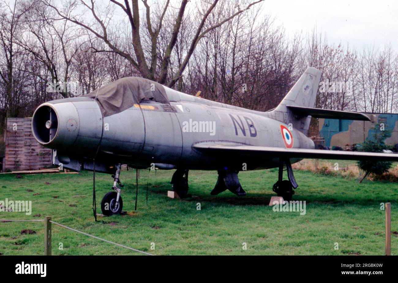 Dassault Mystere IVA '8-NB' (msn 79), al Norfolk & Suffolk Aviation Museum di Flixton. Foto Stock