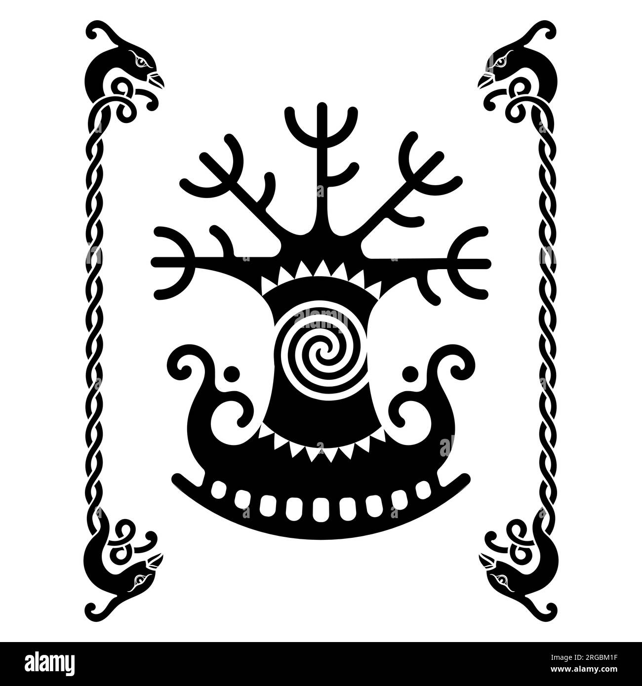 Scuola Norvegese, In Mezzo Alla Bandiera Dell'albero Della Norvegia